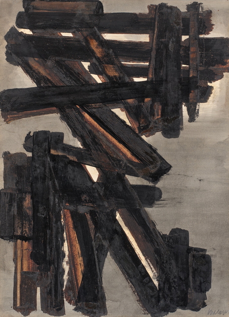 Brou de noix sur carton marouflé sur toile 68 X 50 сm, 1951-23