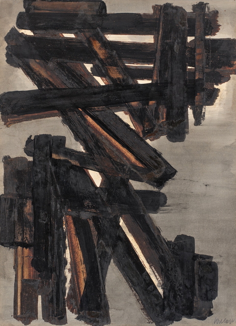 Brou de noix sur carton marouflé sur toile 68 X 50 сm, 1951-23
