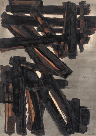 Brou de noix sur carton marouflé sur toile 68 X 50 сm, 1951-23